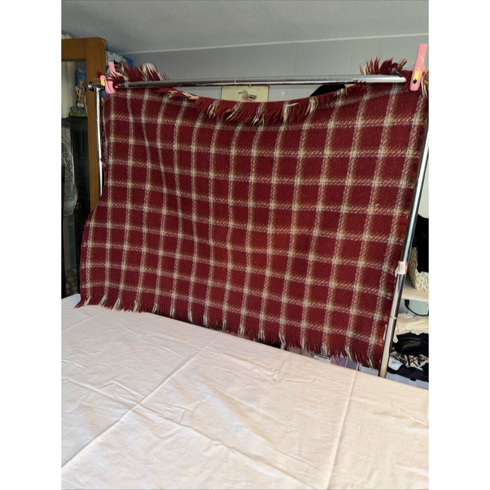 pre-owned vintage Pendleton wool motor robe throw blanket 50’X60”